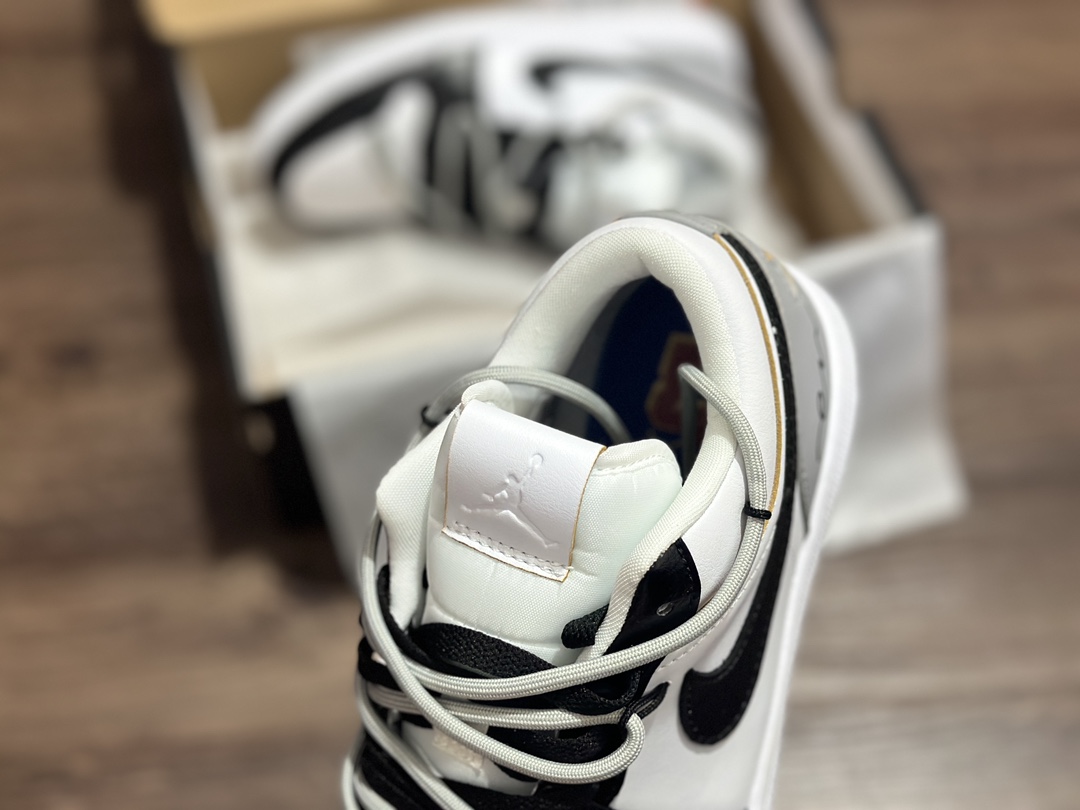 220 Air Jordan 1 Low AJ1 乔1 绑带黑灰低帮休闲板鞋 FN8901-164