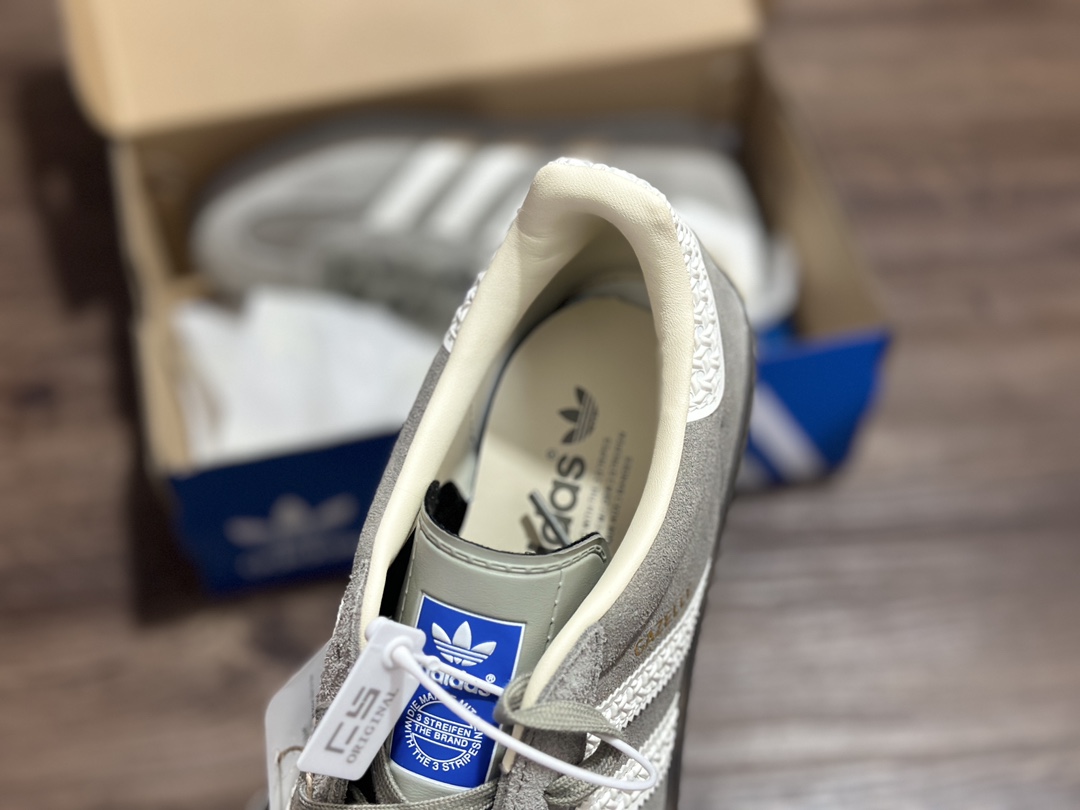 180 阿迪达斯Adidas originals Gazelle Indoor 白灰德训低帮复古轻便休闲板鞋 IF10807