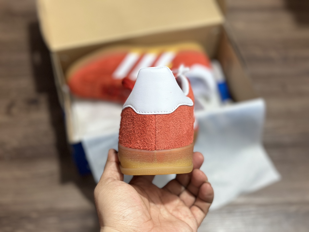 180 阿迪达斯Adidas originals Gazelle Indoor 白红德训低帮复古轻便休闲板鞋 HQ8718