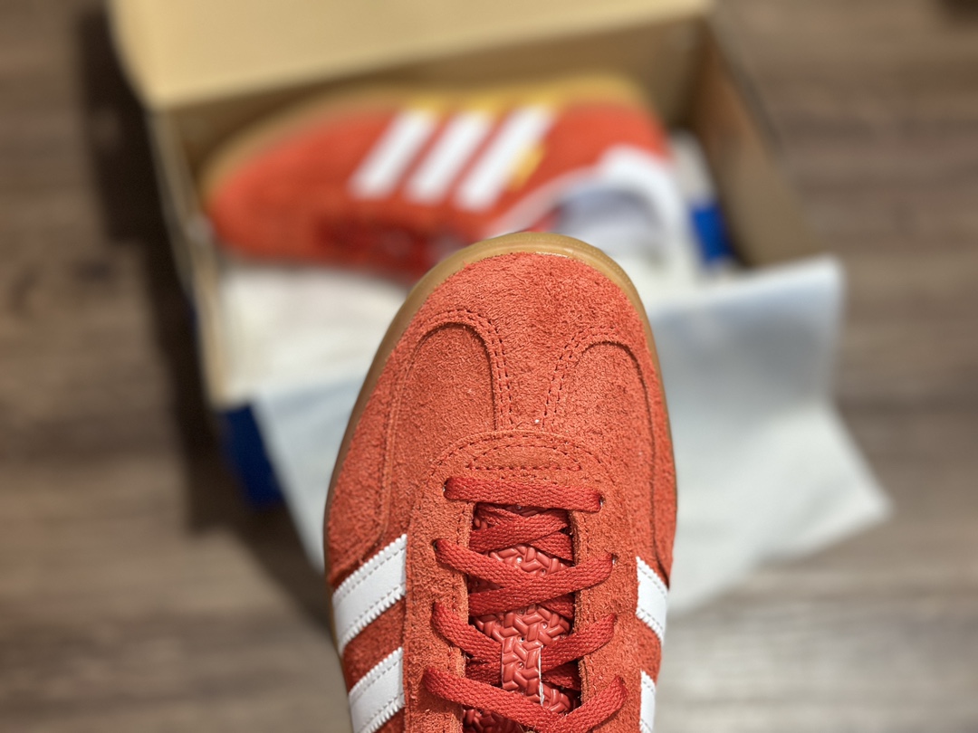 180 阿迪达斯Adidas originals Gazelle Indoor 白红德训低帮复古轻便休闲板鞋 HQ8718