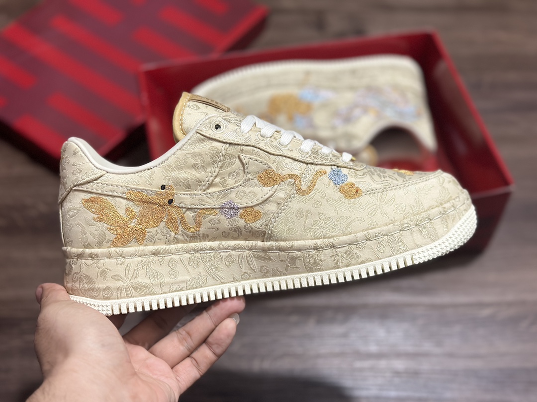 350 Nike Air Force 1 Low 龙年刺绣丝绸 空军一号 HZ4285-777