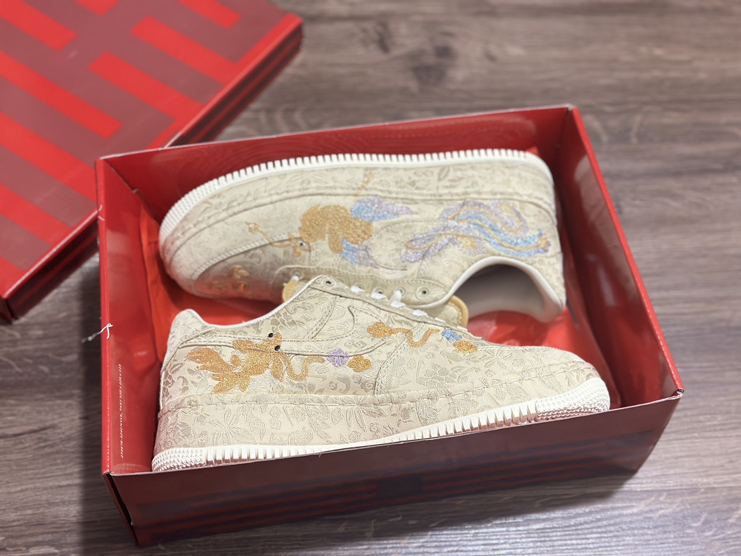 350 Nike Air Force 1 Low 龙年刺绣丝绸 空军一号 HZ4285-777