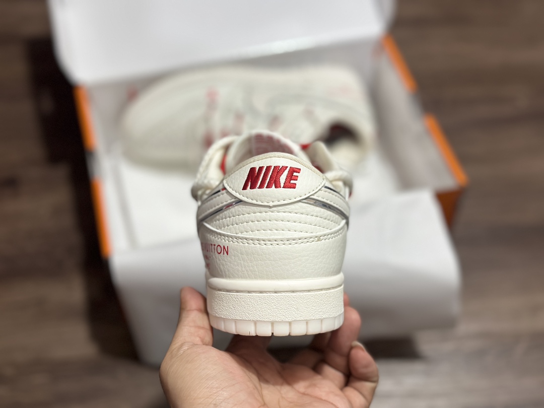 NIKE SB Dunk Low white and red straps LV joint low-top casual sports shoes SJ2068-262