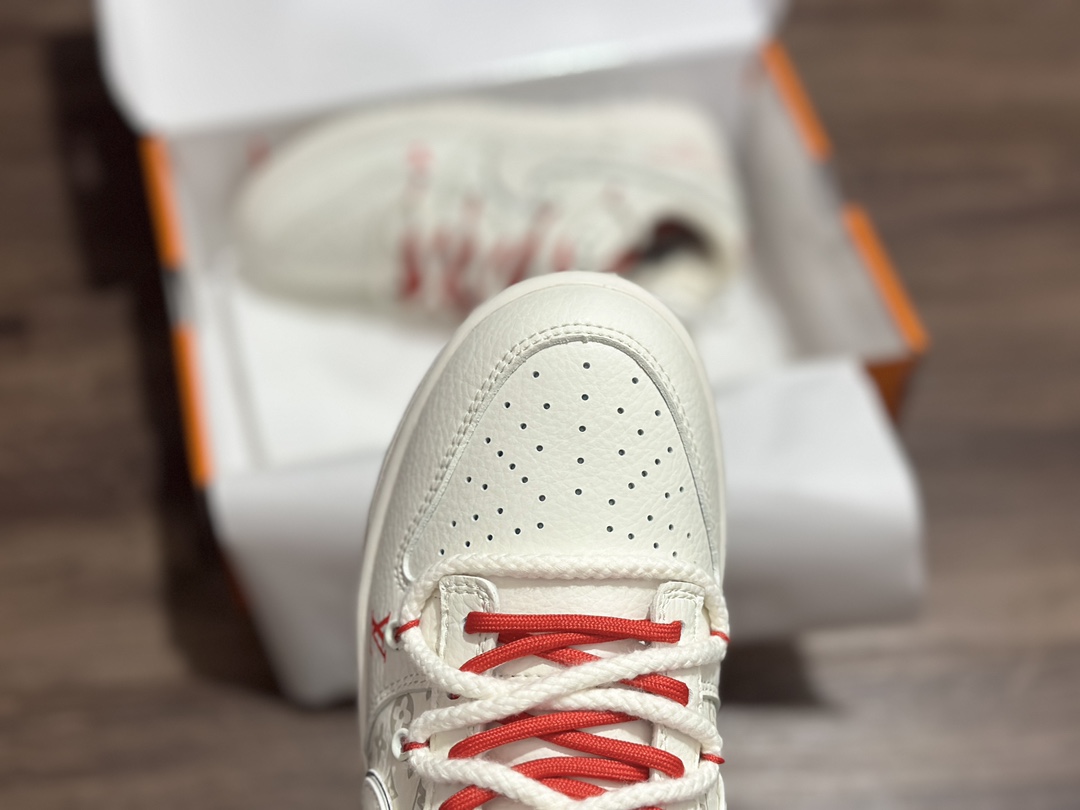 NIKE SB Dunk Low white and red straps LV joint low-top casual sports shoes SJ2068-262