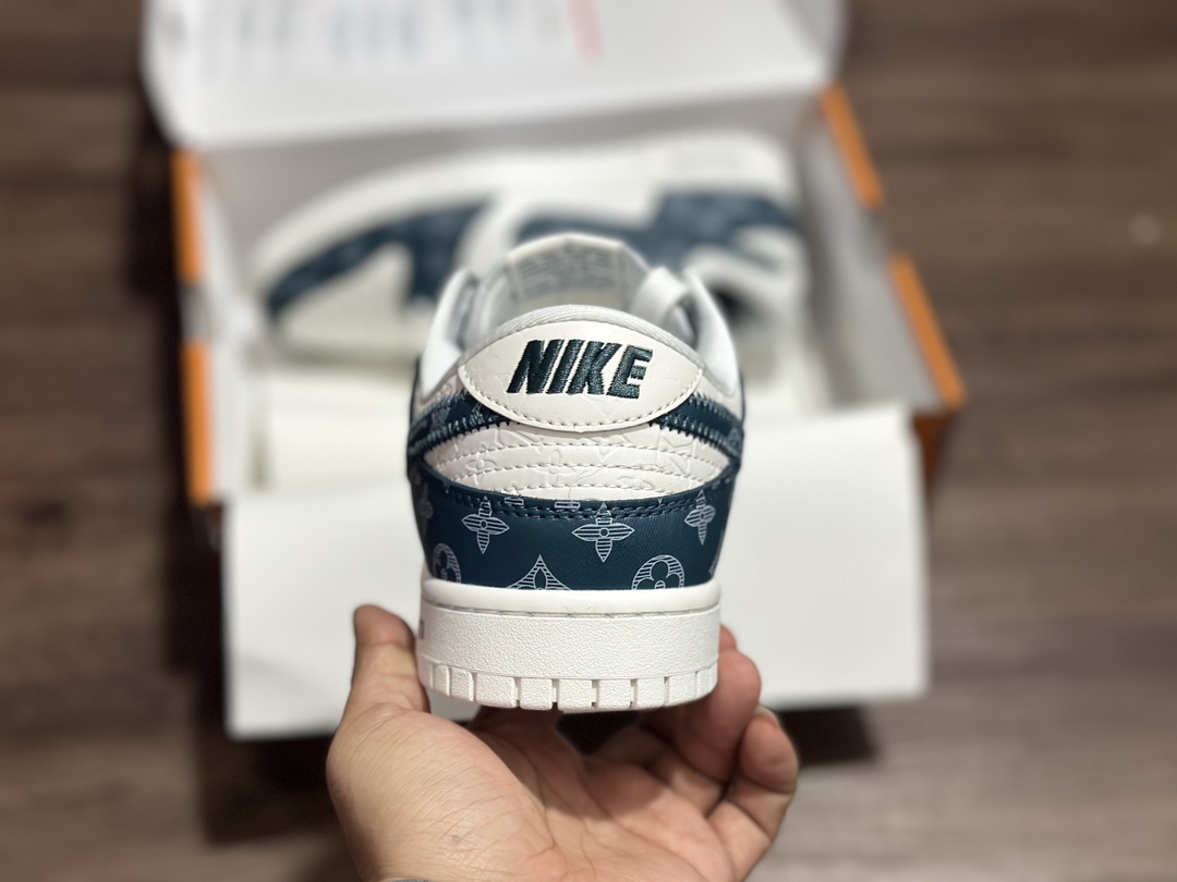 NIKE SB Dunk Low White Blue LV Joint Low-top Casual Sports Shoes DQ1098-363