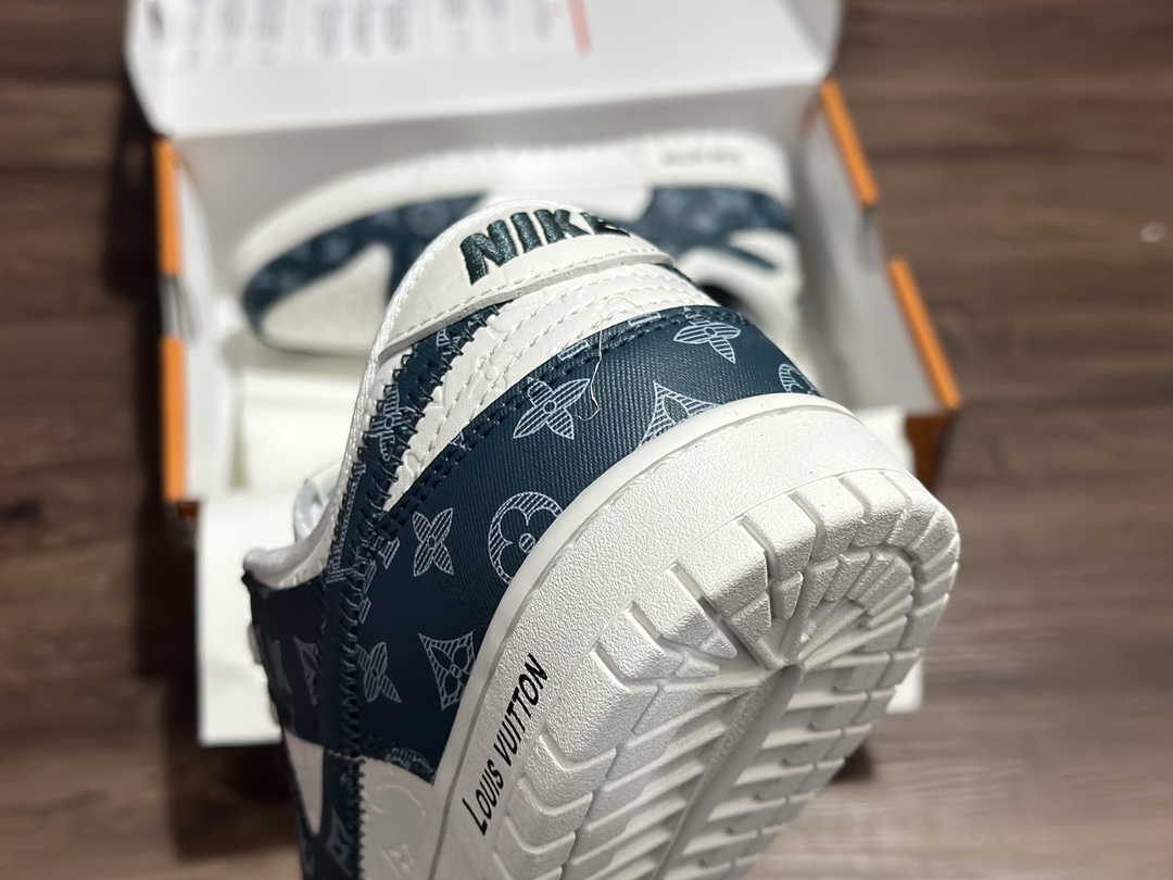 NIKE SB Dunk Low White Blue LV Joint Low-top Casual Sports Shoes DQ1098-363