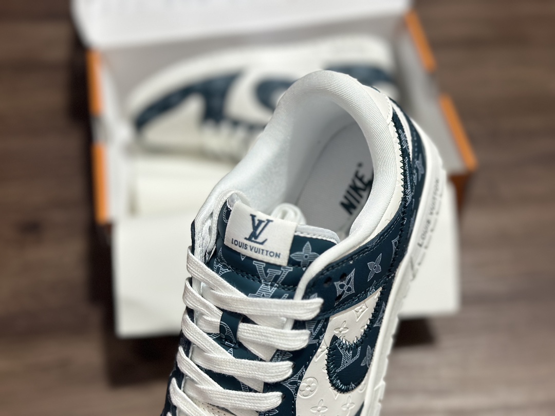 NIKE SB Dunk Low White Blue LV Joint Low-top Casual Sports Shoes DQ1098-363