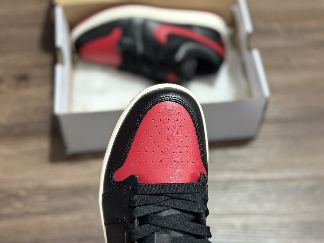 Air Jordan 1 Bred Sail AJ1 Low Joe 1 low-top black and red basketball shoes PG DC0774-061