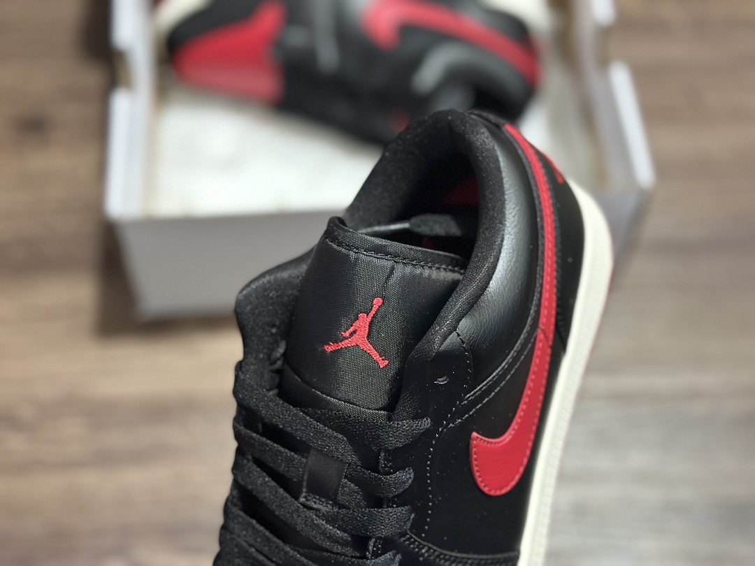 Air Jordan 1 Bred Sail AJ1 Low Joe 1 low-top black and red basketball shoes PG DC0774-061