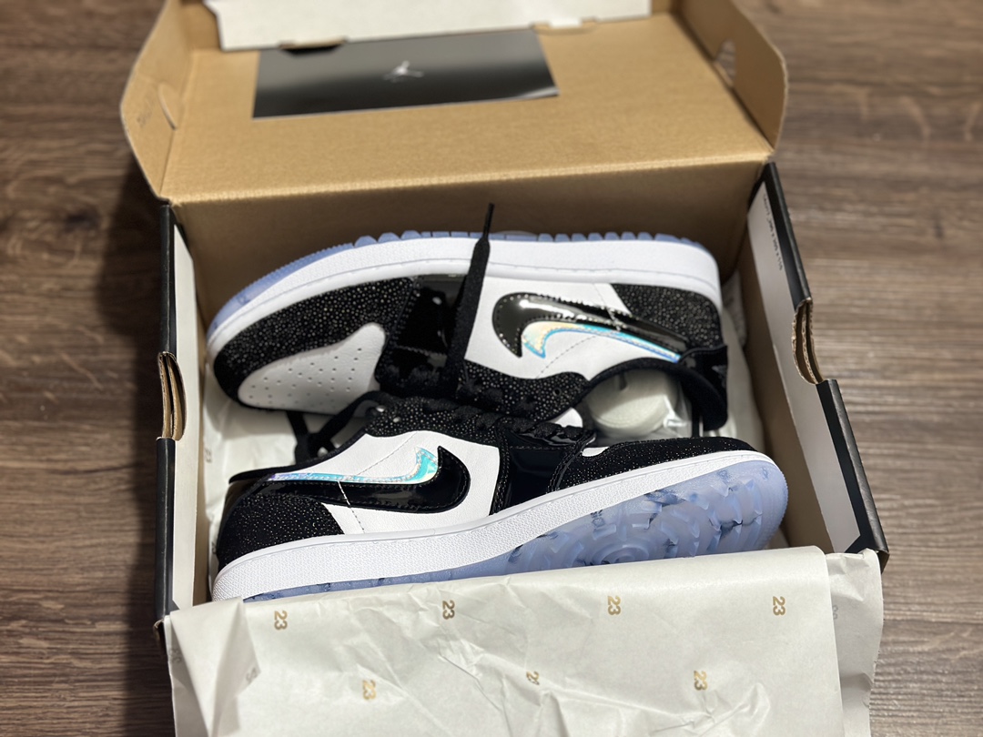 Air Jordan 1 AJ1 Low Joe 1 Golf Low-top Double Hook Black Diamond Basketball Shoes PG FZ4159-100