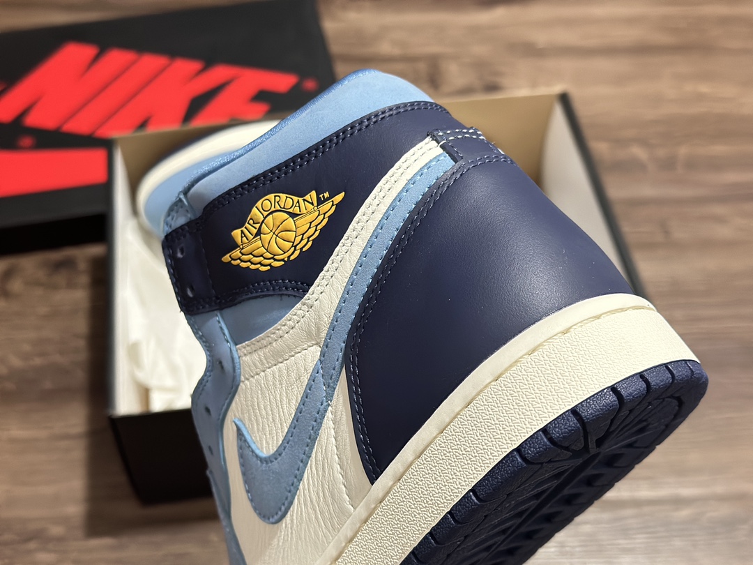 Air Jordan 1 AJ1 high white blue and yellow high-top basketball shoes PG FD2596-400