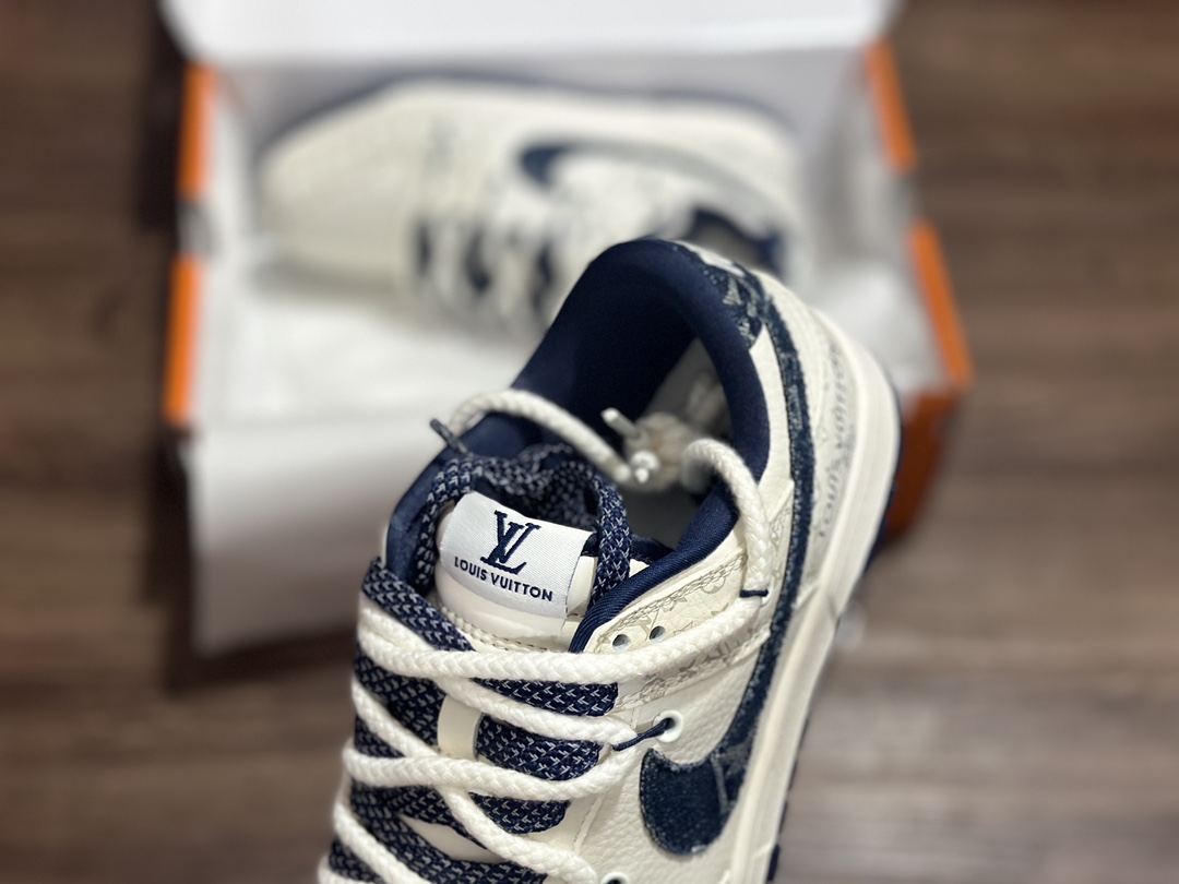 280 NIKE SB Dunk Low 绑带 LV 白蓝低帮休闲运动鞋  SJ2068-249