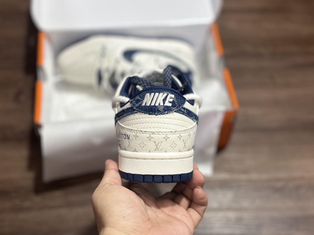 280 NIKE SB Dunk Low 绑带 LV 白蓝低帮休闲运动鞋  SJ2068-249