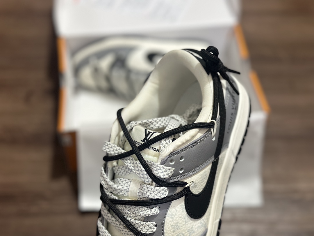 280 NIKE SB Dunk Low 白灰绑带 LV联名低帮休闲运动鞋  JJ5688-104