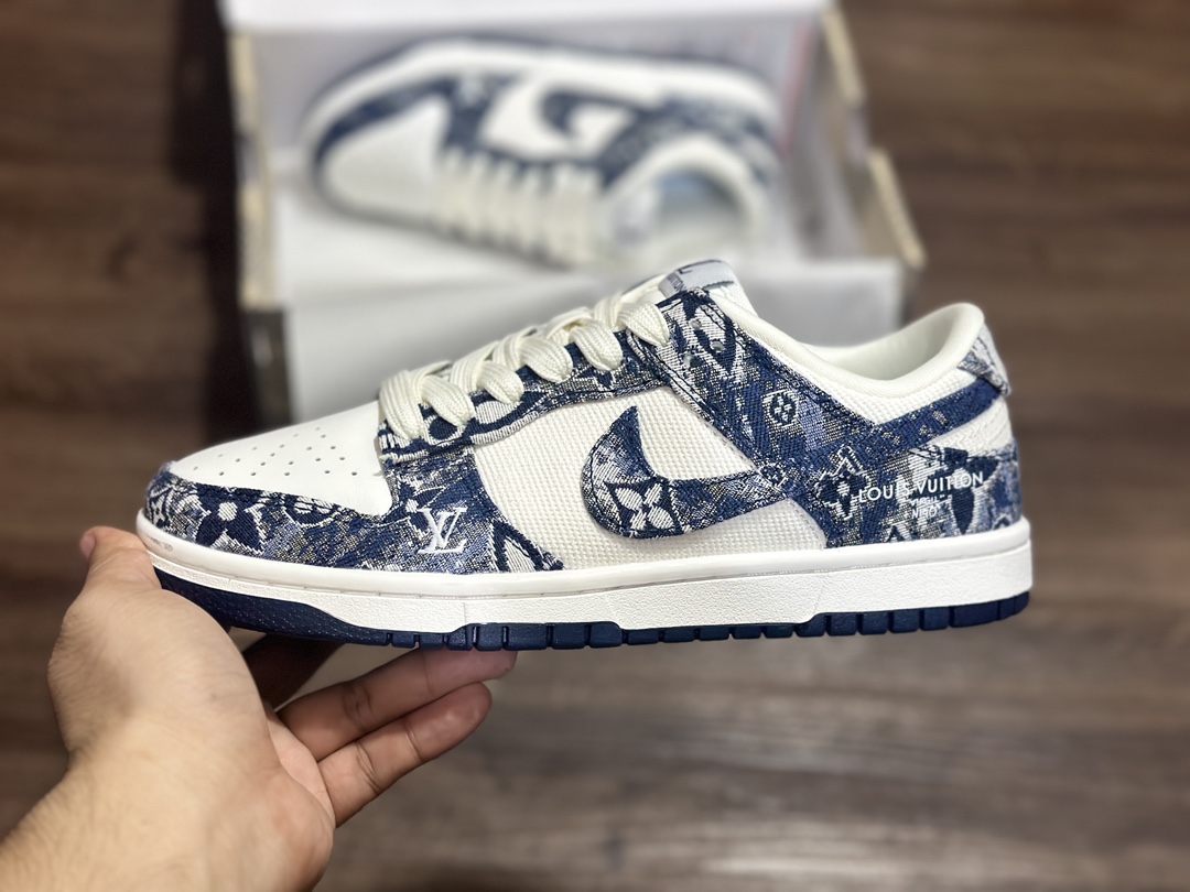 260 NIKE SB Dunk Low 牛仔蓝 LV联名低帮休闲运动鞋  JH8040-042