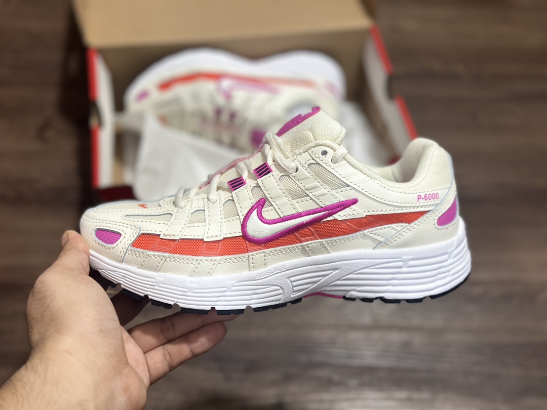 220 Nike Initiator Running P-6000 米白红耐克INS 超火复古老爹跑鞋  CW1351-100