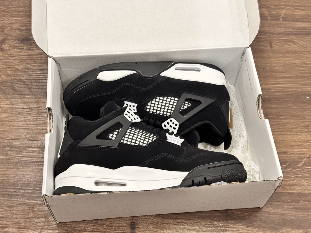 Air Jordan 4 aj4 乔4 黑麂皮 男子篮球鞋  FQ8138-001