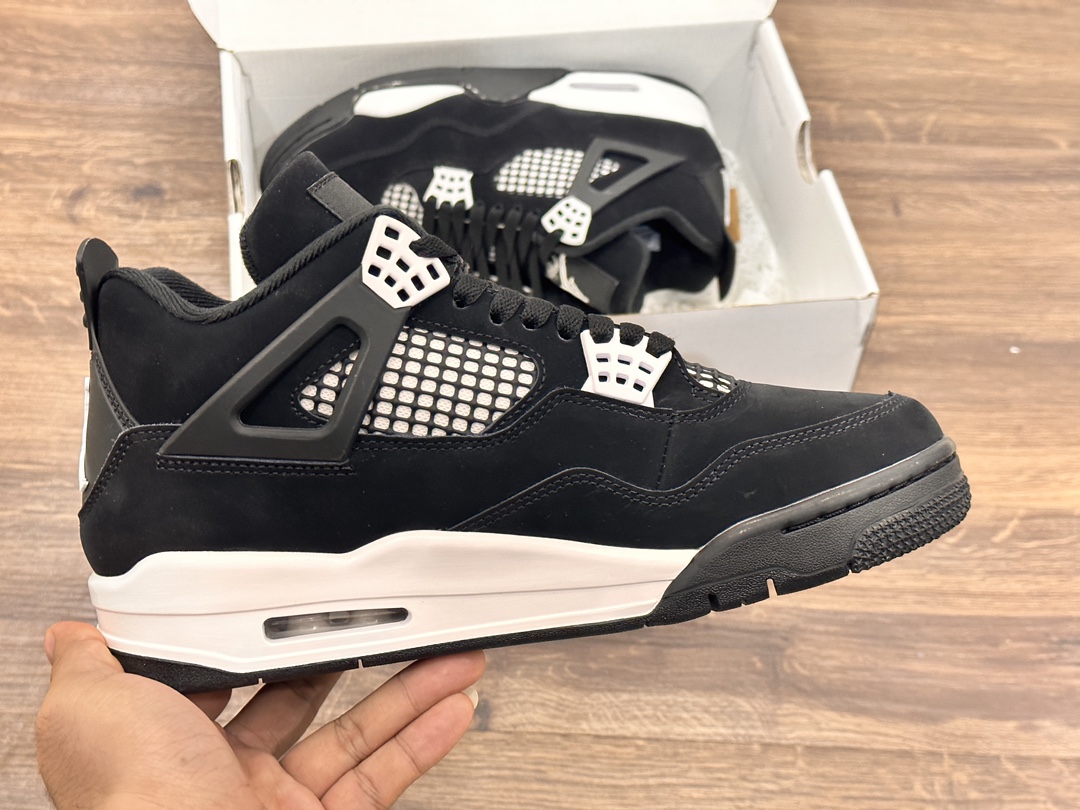 Air Jordan 4 aj4 乔4 黑麂皮 男子篮球鞋  FQ8138-001