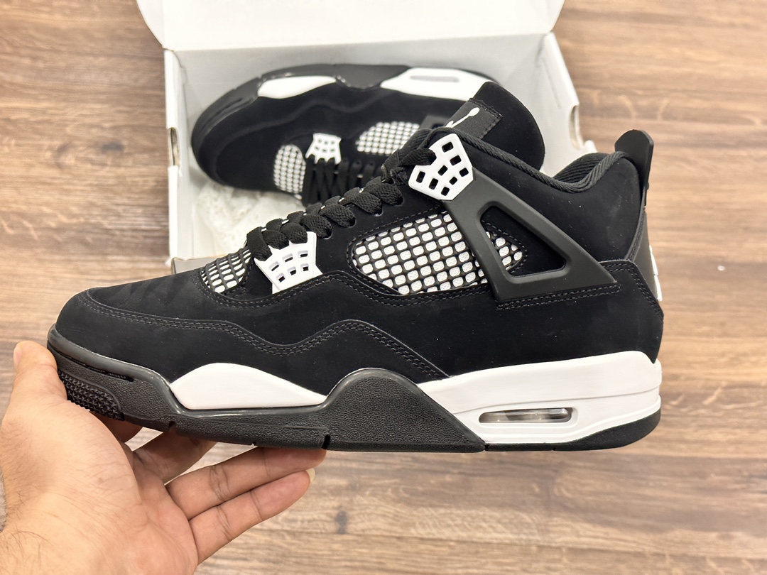 Air Jordan 4 aj4 乔4 黑麂皮 男子篮球鞋  FQ8138-001