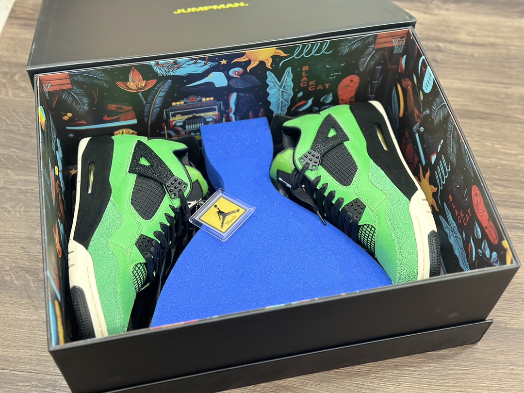 Air Jordan 4 Manila AJ4 乔4 鸭子黑绿 马尼拉复古篮球鞋