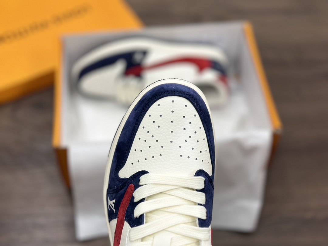 Air Jordan 1 Low LV联名 白蓝红倒钩 乔1低帮篮球鞋  YQ2088-270