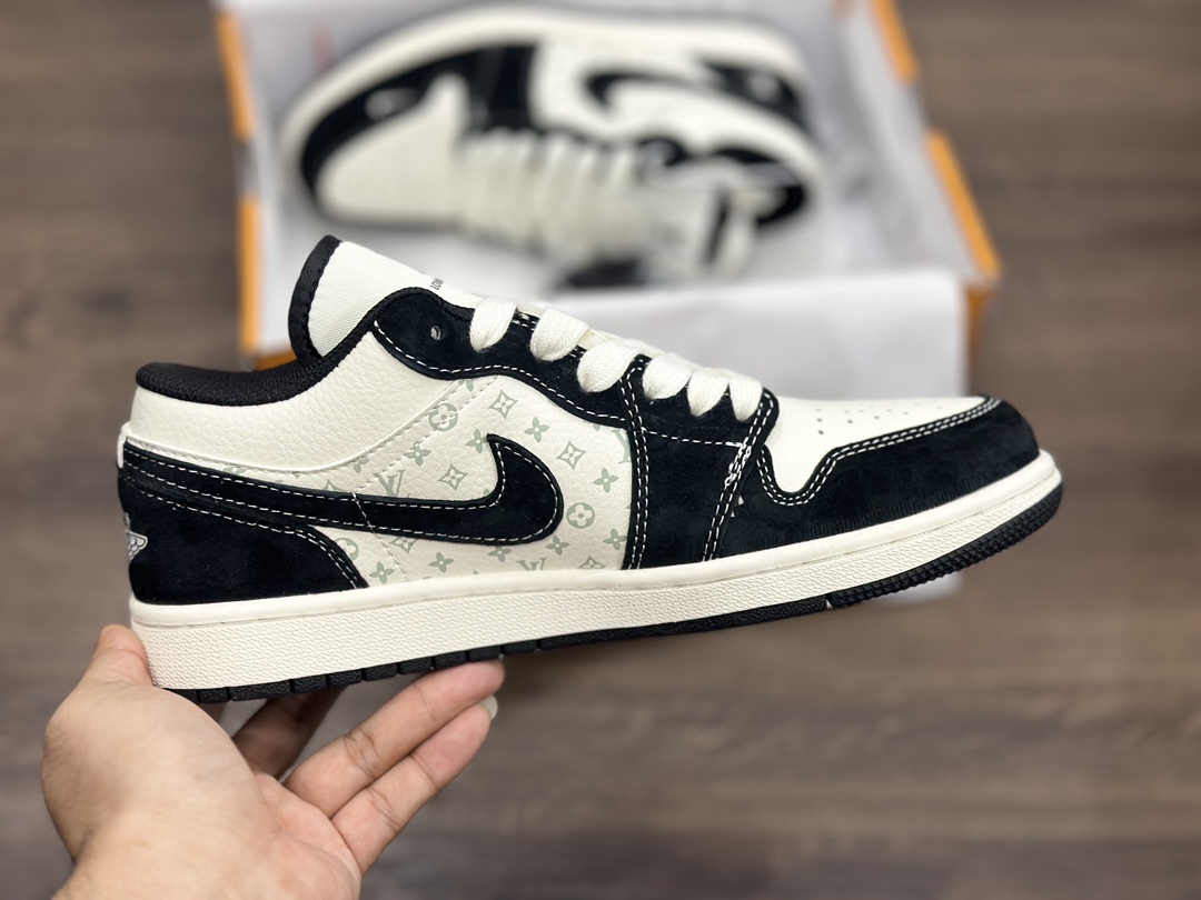 Air Jordan 1 Low LV联名 黑白乔1低帮篮球鞋  SJ9950-007