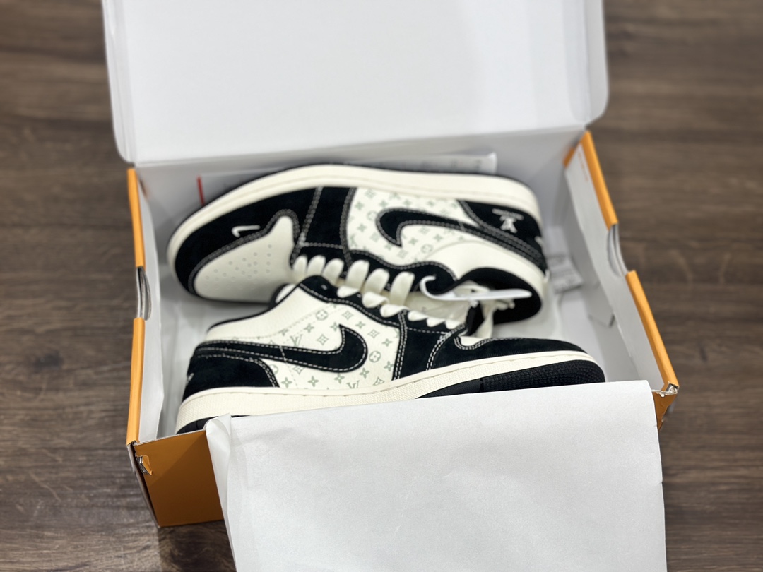 Air Jordan 1 Low LV联名 黑白乔1低帮篮球鞋  SJ9950-007