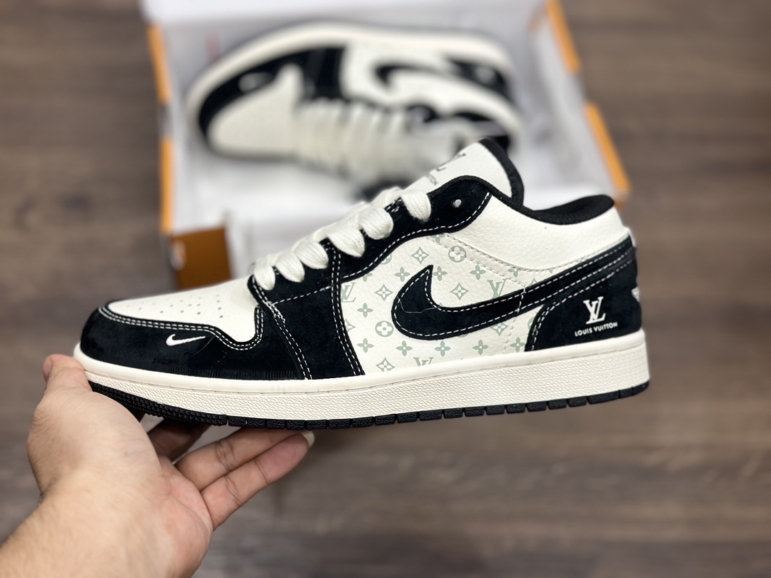 Air Jordan 1 Low LV联名 黑白乔1低帮篮球鞋  SJ9950-007