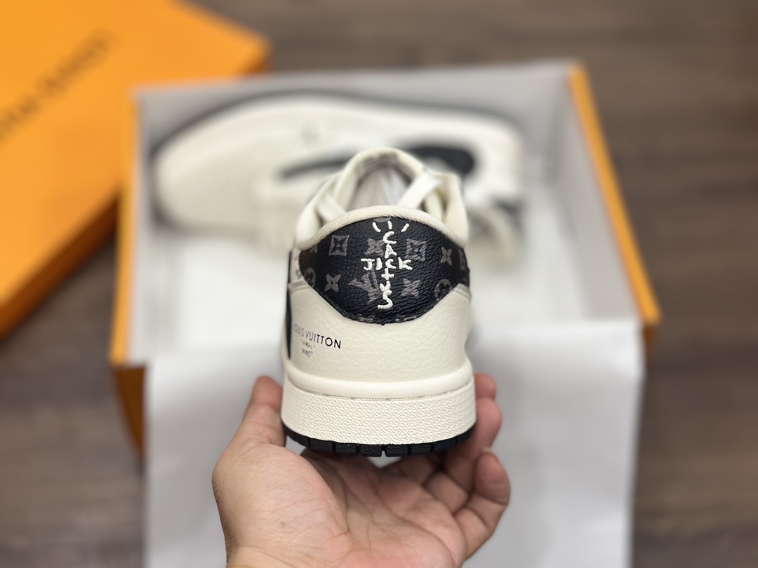 Air Jordan 1 Low LV联名 米黑银倒钩 乔1低帮篮球鞋 LX1988-600