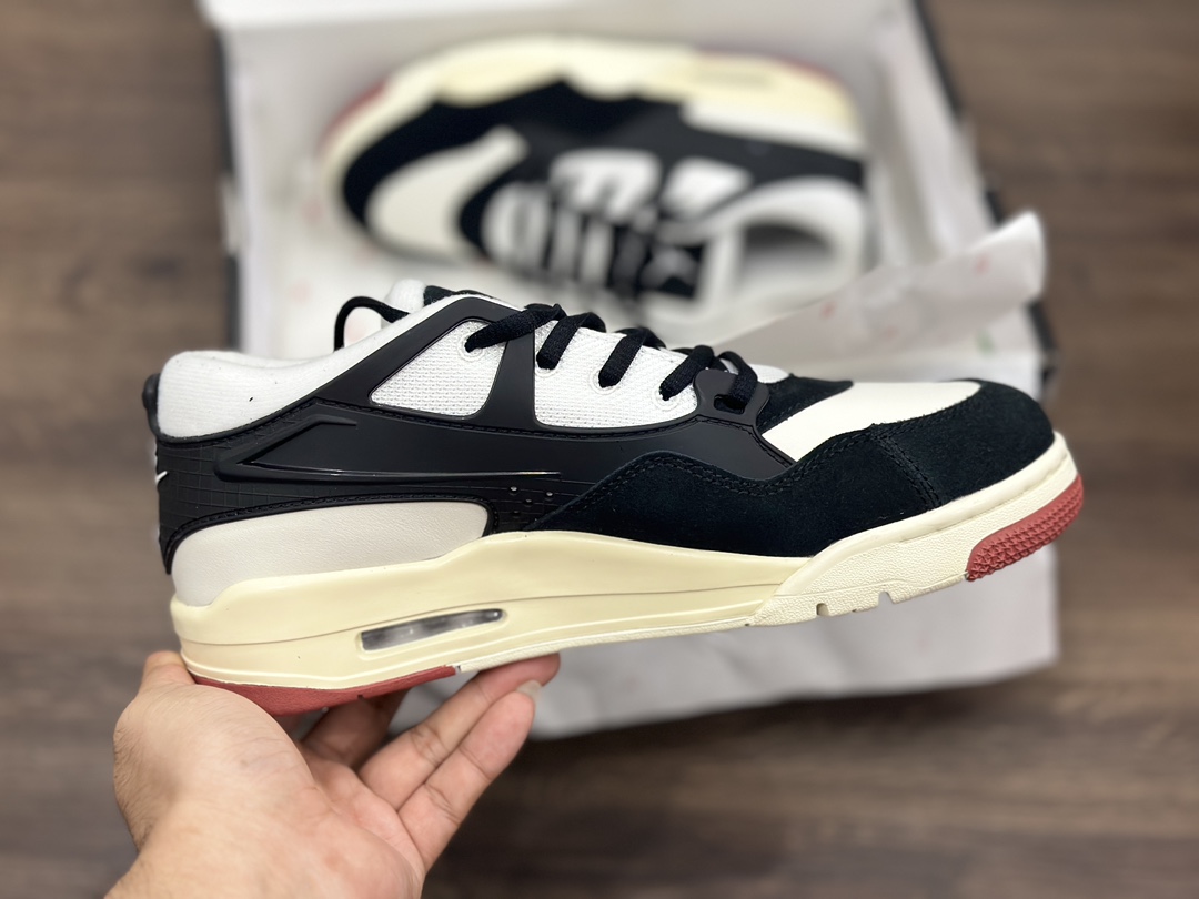 Air Jordan AJ4 RM 重制版低帮复古篮球鞋 黑白 FQ7939-100