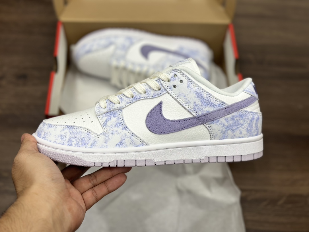 Nike SB dunk Low 白紫扎染低帮休闲运动滑板板鞋SS DM9467-500