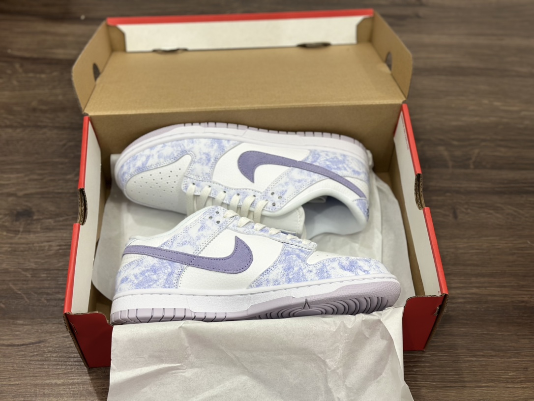 Nike SB dunk Low 白紫扎染低帮休闲运动滑板板鞋SS DM9467-500