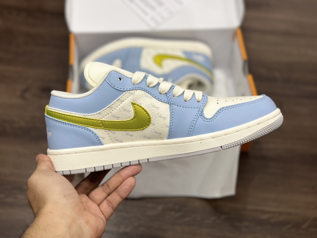 Nike Air Jordan 1 Low 白蓝黄 乔1低帮篮球鞋 WG8850-007