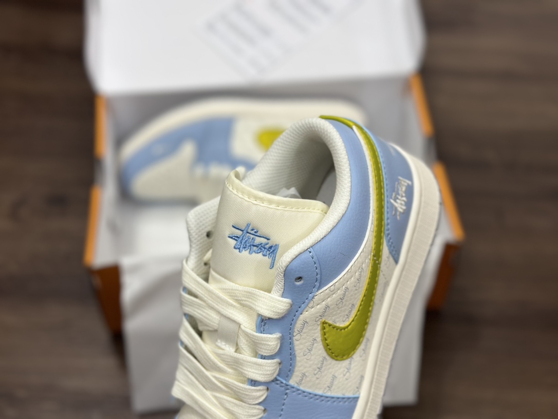 Nike Air Jordan 1 Low 白蓝黄 乔1低帮篮球鞋 WG8850-007