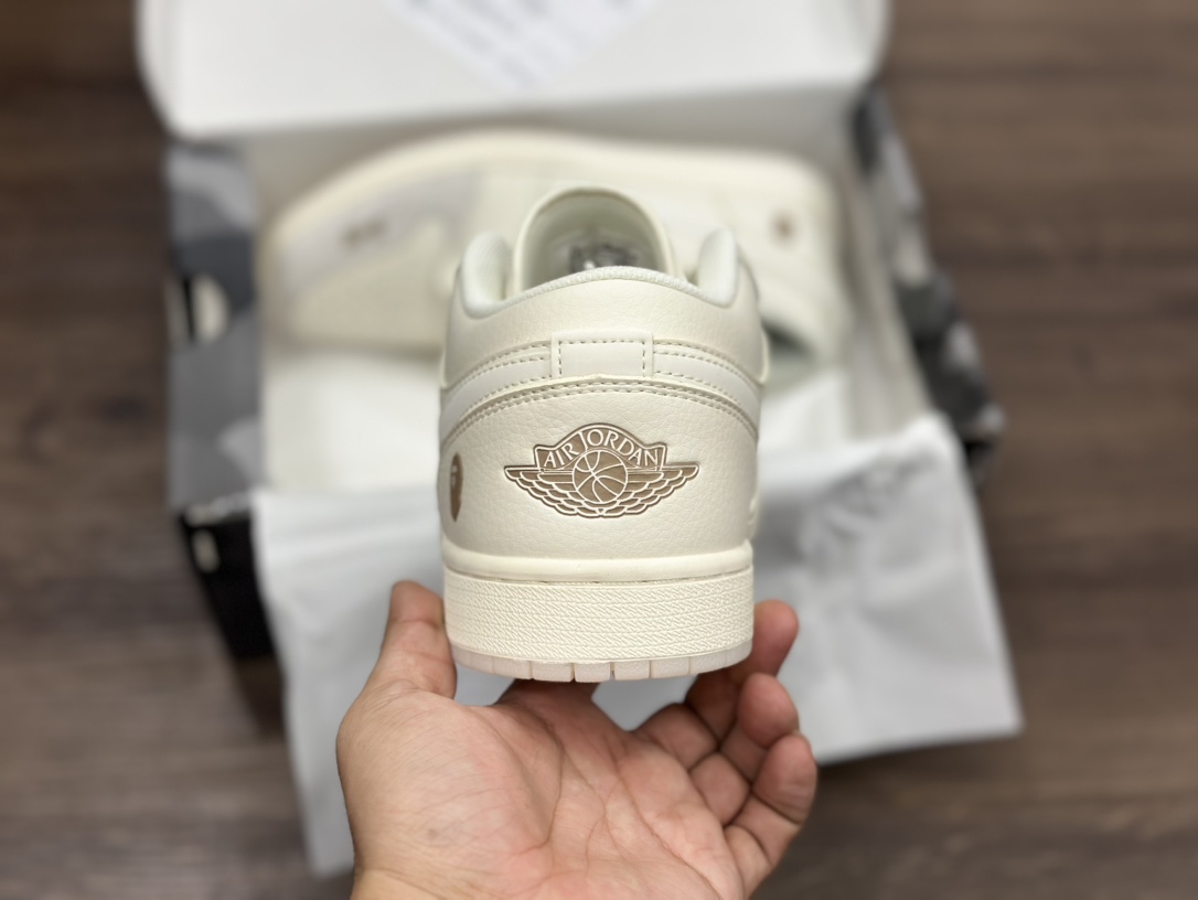 Nike Air Jordan 1 Low 米白灰 pape乔1低帮篮球鞋 LZ6688-002