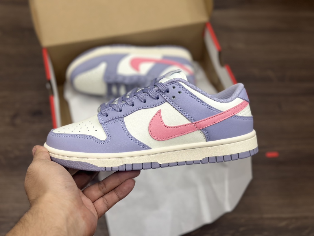 Nike SB dunk Low 白紫玫红低帮休闲运动滑板板鞋SS DD1503-500