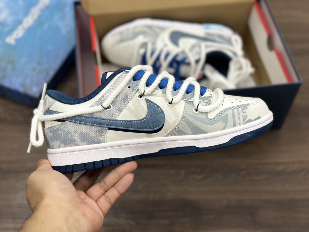 Nike SB dunk Low 双勾 鱼鳞纹绑带 低帮休闲运动滑板板鞋SS DD1391-400