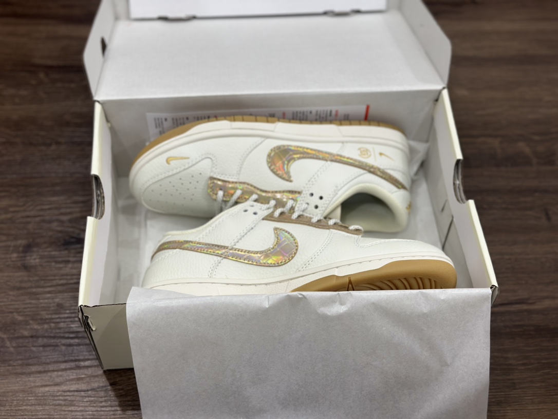 Nike SB dunk Low 双勾 米白金勾 鱼鳞纹 低帮休闲运动滑板板鞋SS JH8310-948