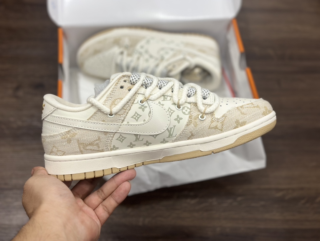 Nike SB dunk Low 绑带 LV联名低帮休闲运动滑板板鞋 SJ2068-247