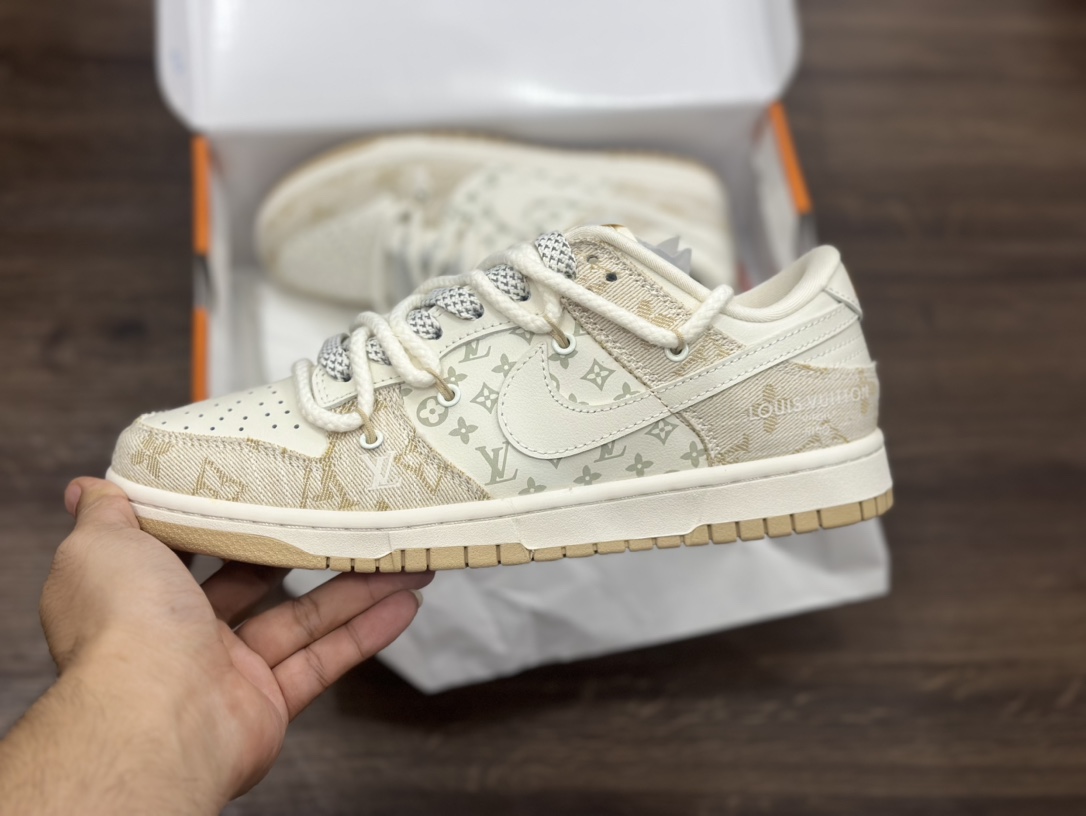 Nike SB dunk Low 绑带 LV联名低帮休闲运动滑板板鞋 SJ2068-247