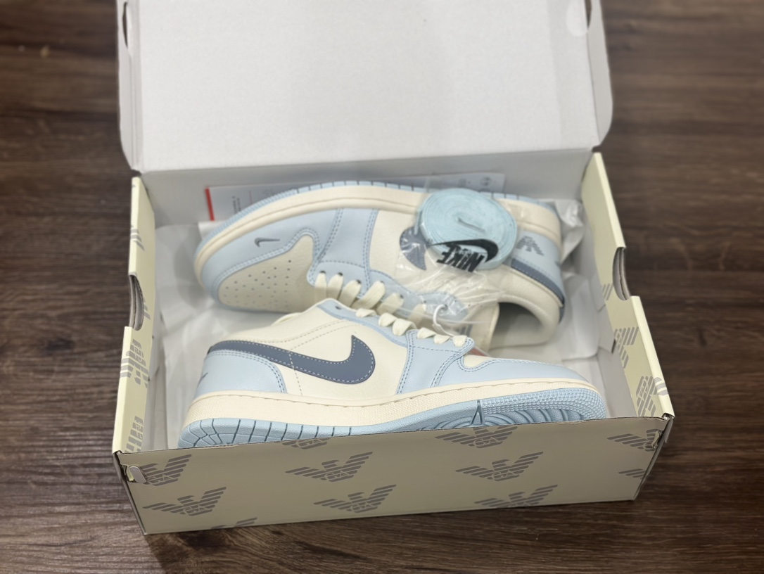 Air Jordan 1 Low AJ1 DIY 白蓝 低帮休闲板鞋 WG8850-012