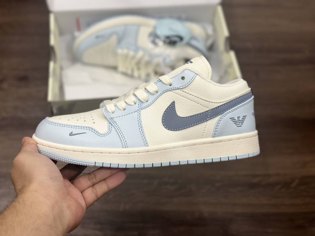 Air Jordan 1 Low AJ1 DIY 白蓝 低帮休闲板鞋 WG8850-012