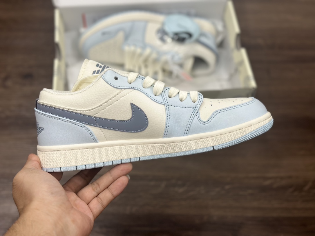 Air Jordan 1 Low AJ1 DIY 白蓝 低帮休闲板鞋 WG8850-012