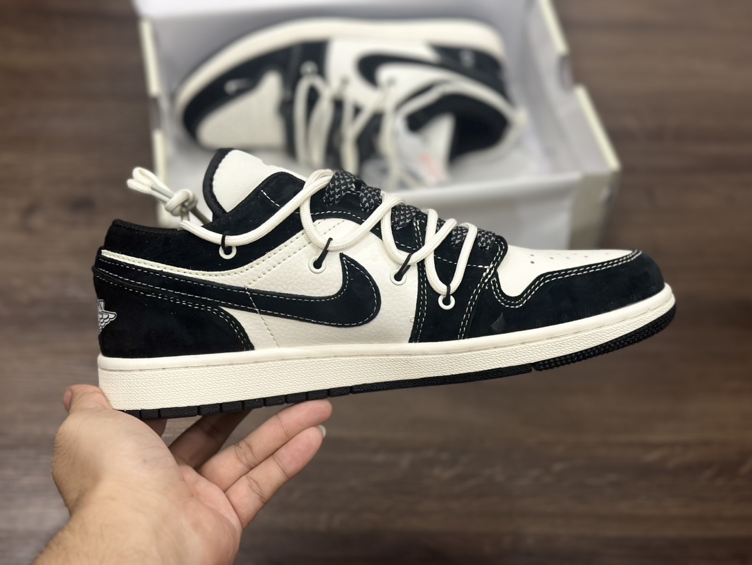 Air Jordan 1 Low AJ1 黑白绑带 低帮休闲板鞋 SJ9950-013