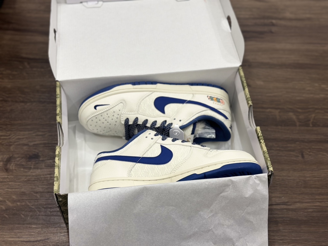 Nike SB dunk Low 白蓝 双勾 古驰 低帮休闲运动滑板板鞋 DQ1098-373