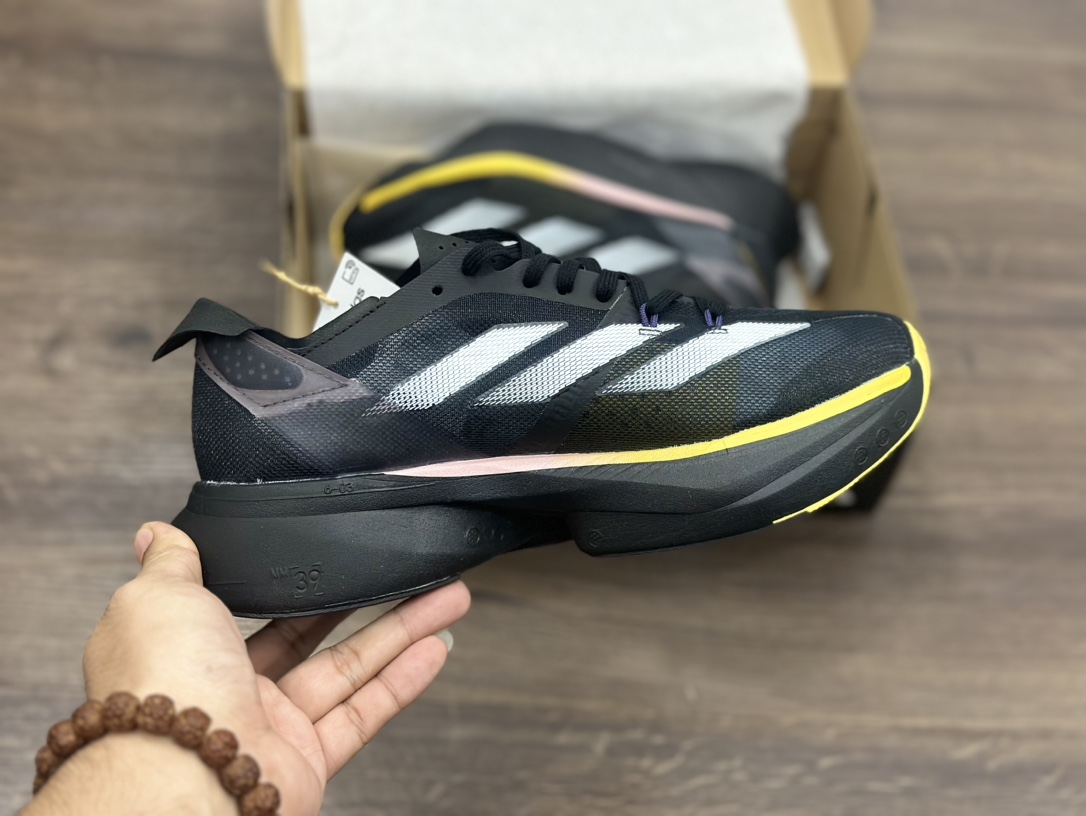 adid Adizero Adios Pro 3 舒适百搭减震防滑耐磨 低帮 碳板 马拉松跑步鞋  IG6431