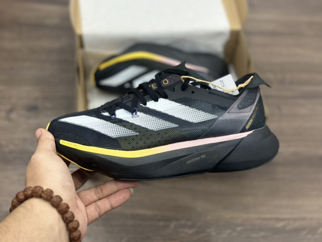 adid Adizero Adios Pro 3 舒适百搭减震防滑耐磨 低帮 碳板 马拉松跑步鞋  IG6431