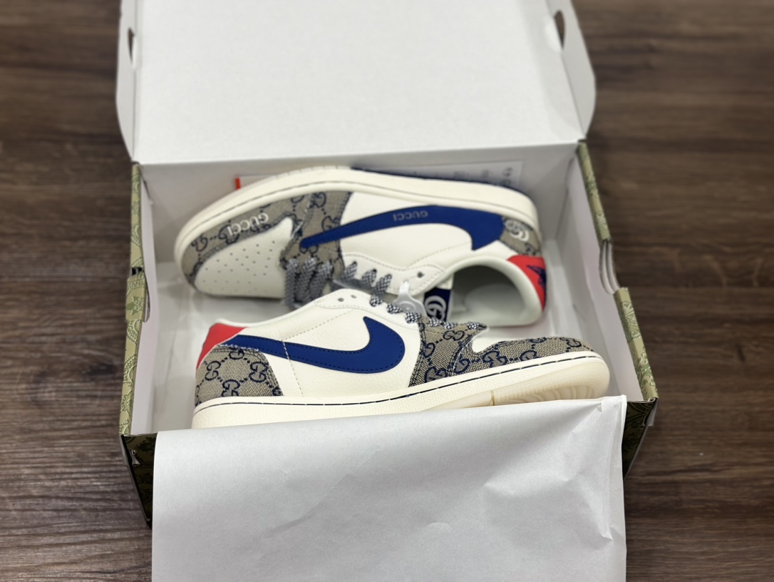 Nike Air Jordan 1 Low 古驰 倒钩 乔1低帮篮球鞋  XY2688-168