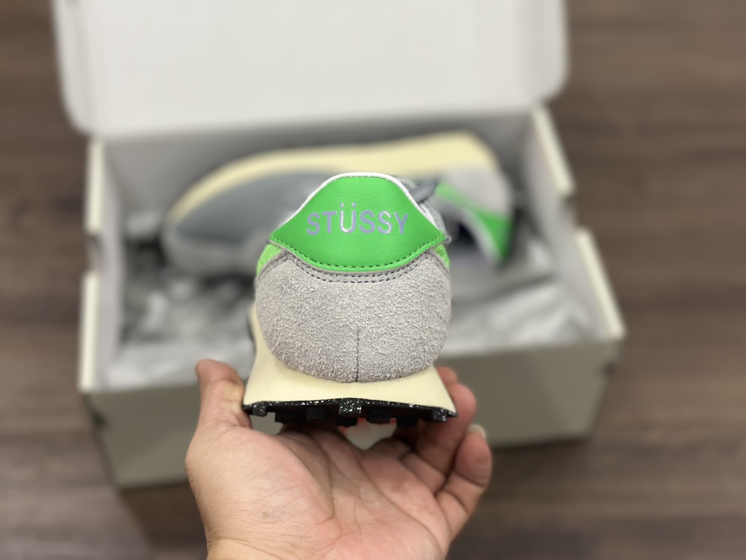 Stussy x Nk Roshe Run LD-1000 舒适百搭防滑耐磨华夫低帮休闲跑步鞋  FQ5369-002