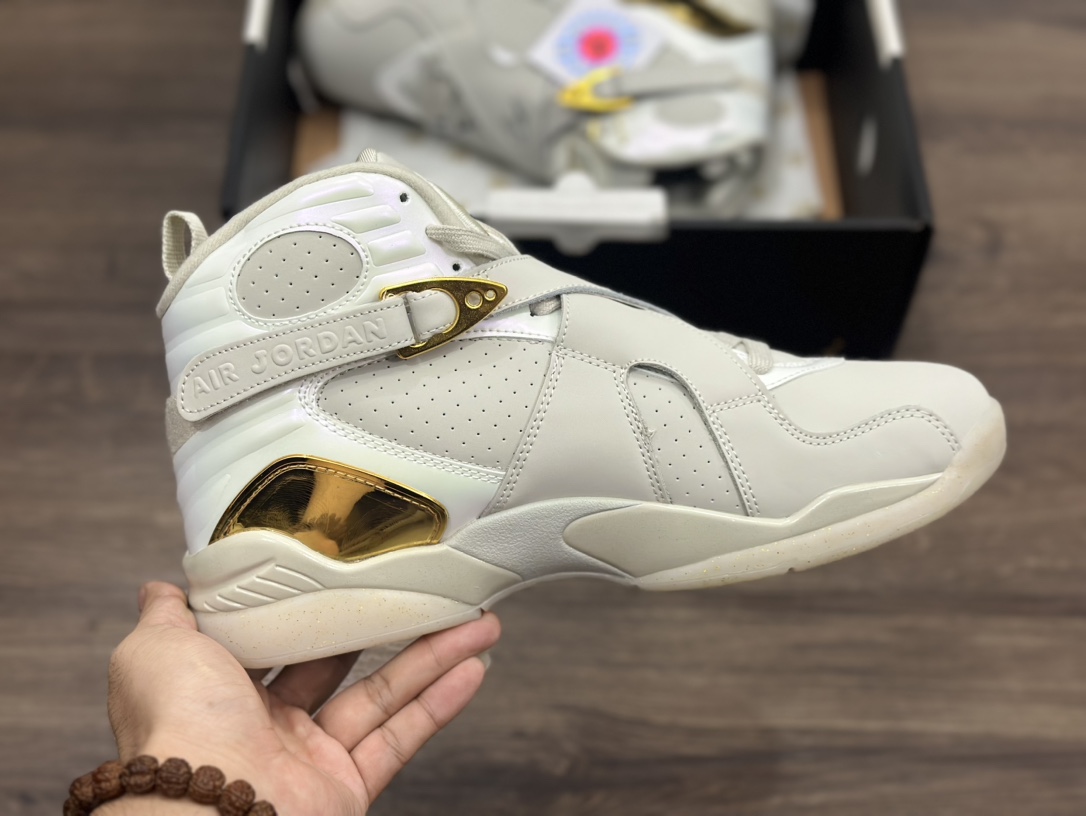 Air Jordan 8 Retro ”Champagne” AJ8乔丹8代冠军奖杯 白金  832821-030